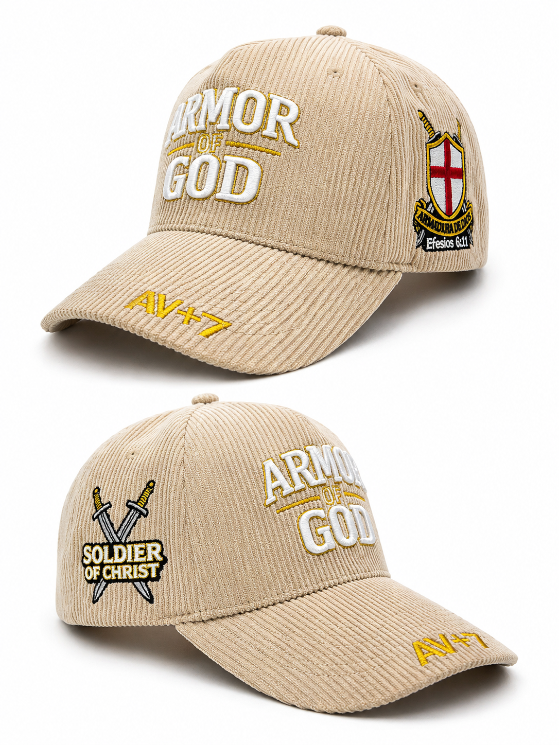 Urban Armor of God Cap-Soldier of Christ- Beige